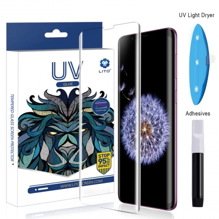 Protector de pantalla de vidrio templado Samsung Galaxy S9 Plus UV Liquid Glue 
