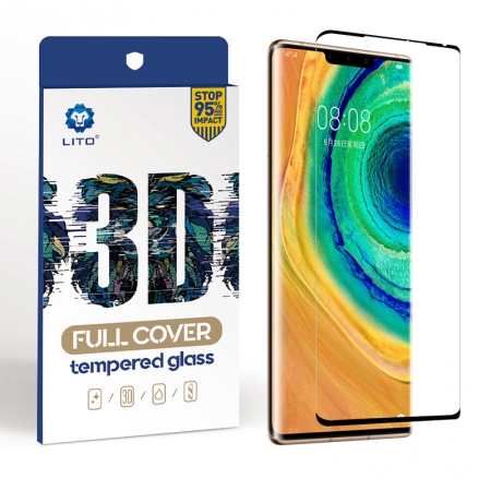 Protector de pantalla de vidrio templado antihuellas con cubierta completa para Huawei Mate 30 Pro 