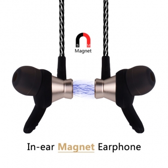 Ordenador auricular bajo móvil metal magnético en los auriculares