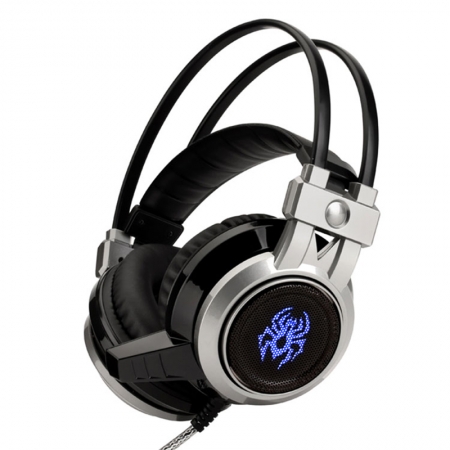 Glowing Vibration Stereo Headphones Gaming Headset con micrófono para PC 