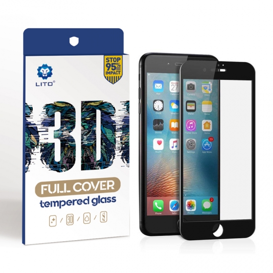 Iphone 6S Protector de Cristal Templado Completo 3D Iphone 6 COLOR NEGRO 