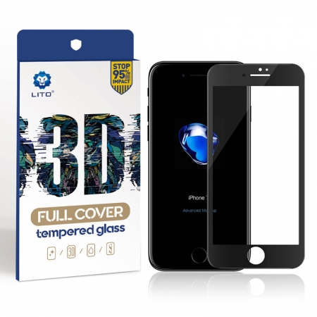 Apple Iphone 7/8 3D Película de protección de pantalla de vidrio templado completamente cubierto 
