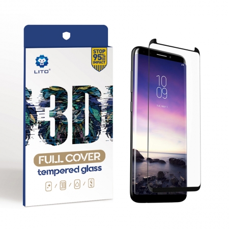 Protector de pantalla de cristal templado curvo de cubierta completa para Samsung Galaxy S9 Plus 