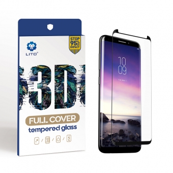 Samsung galaxy s9 plus protector de pantalla de cristal templado de cubierta completa compatible con estuche