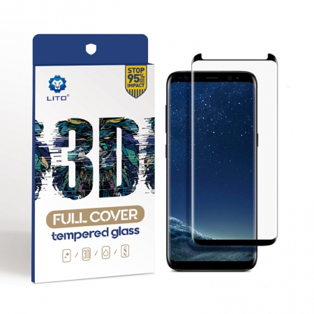 Samsung Galaxy S8 Plus Protector de pantalla de cristal templado adhesivo completo de cubierta completa 