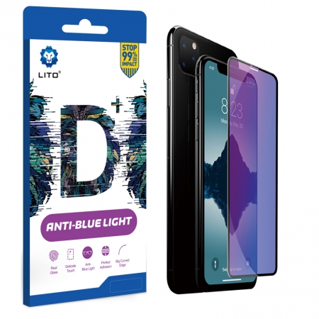 D + Curve Cobertura completa Full Glue Anti-Blue Light Filter Protector de pantalla de vidrio templado para iPhone 