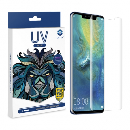 Protectores de pantalla UV UV de borde curvo de vidrio templado Huawei Mate 20 Pro 