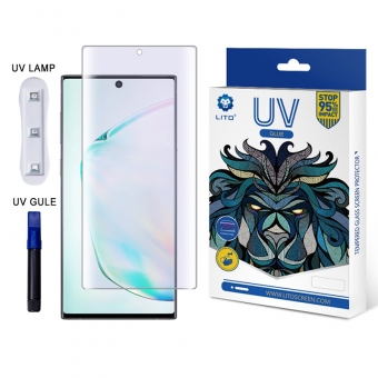 Best LITO UV Light Liquid Glue Cobertura completa Anti-Blue Light Glass Protector de pantalla para Samsung Note10 / 10 + en venta