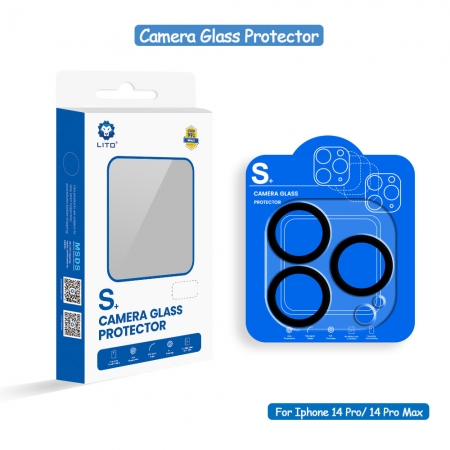Protector de lente de cámara de vidrio templado HD de cubierta completa 3D para iPhone 14 Soporte Night shot
 