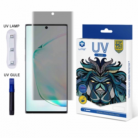 
     LITO E + UV Liquid Glue Protector de pantalla de privacidad de vidrio de cobertura completa 3D para Samsung Note 10
     