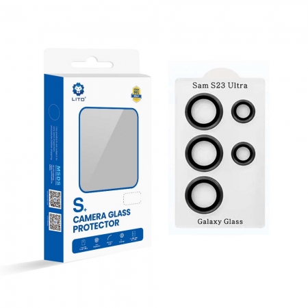 Protector de pantalla de lente de cámara de metal Lito con kit de instalación fácil para Samsung Galaxy S23 Ultra S23 Series 
