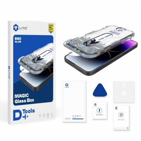 Venta al por mayor Lito Magic Box D+ Tools HD Protector de pantalla de cristal completo para iPhone 