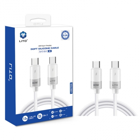 Venta al por mayor Lito LD07CC USB-C para mecanografiar C cable de datos de silicona 