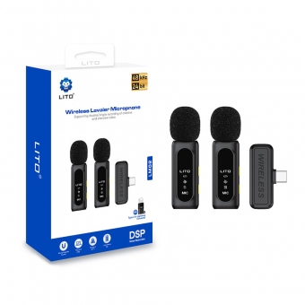 Best Micrófono de solapa inalámbrico profesional Lito LM02 para grabación con smartphones en venta