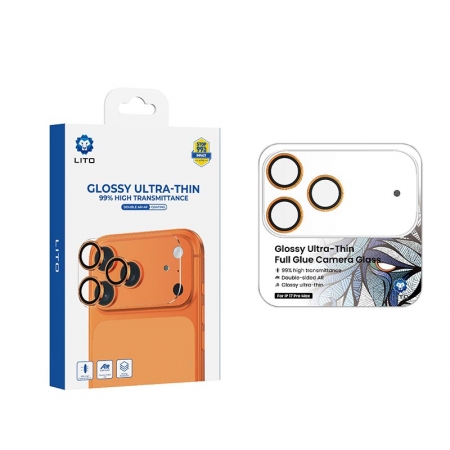 Vidrio de cámara ultrafino brillante LITO para iPhone 17 Pro 