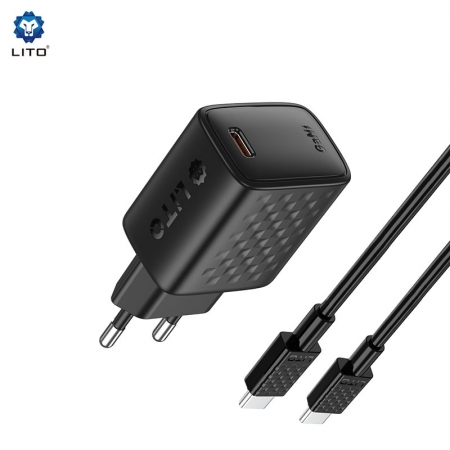 Cargador rápido LITO LC13 GaN de 20 W con puerto USB-C 