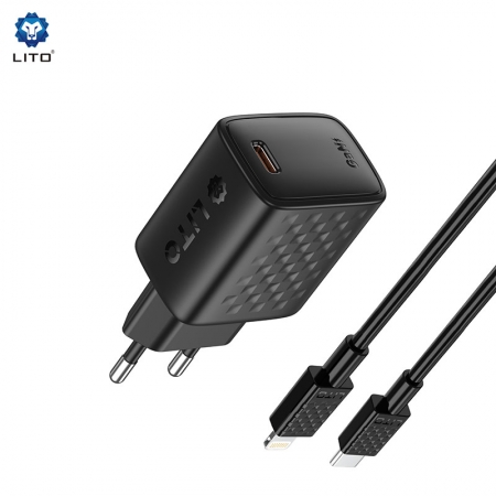 Cargador rápido LITO LC13 GaN de 20 W con puerto USB-C 
