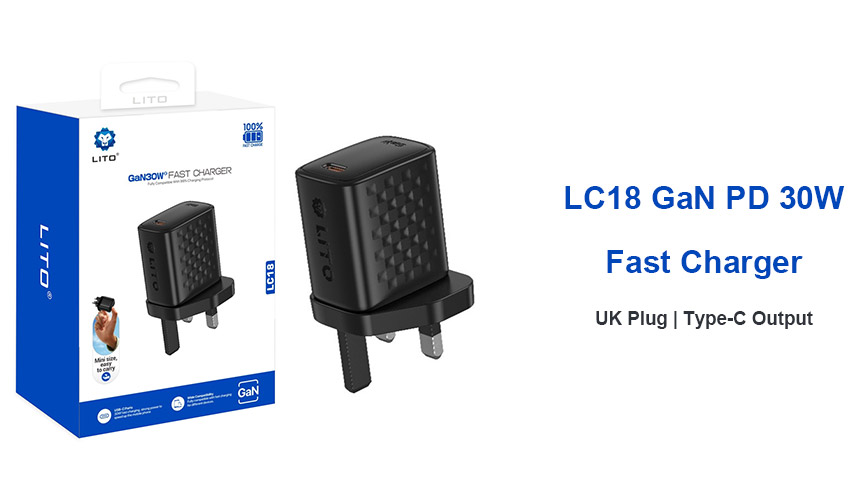 ¡Evite el sobrecalentamiento de su batería! LITO 30W GaN con tecnología ActiveShield.