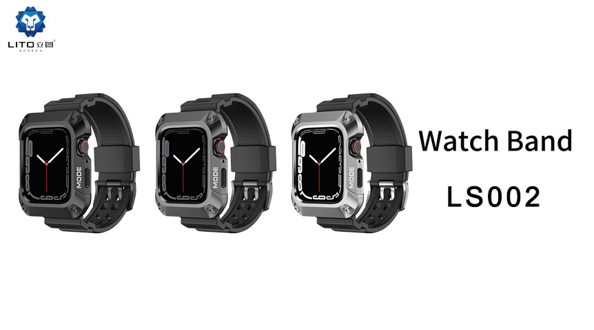 Lito LS002 Correa de reloj integrada con diseño metálico para Apple Watch 9