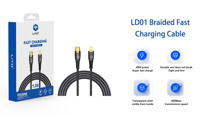 Cable de carga rápida LITO LD01: máxima durabilidad y velocidad