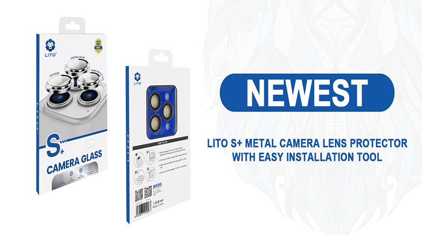 Protector de anillo de lente de cámara Lito S+ Metal con fácil aplicación
