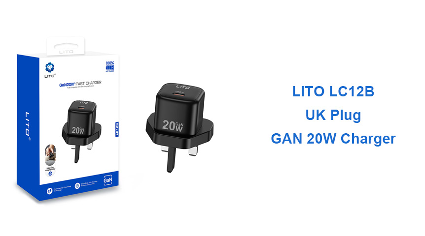 ¿Pequeño pero potente? Cargador LITO LC12 GaN de 20 W para Reino Unido