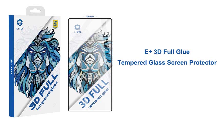 Protector de pantalla de cristal templado de cubierta completa con pegamento completo LITO 3D para Samsung S24 Ultra